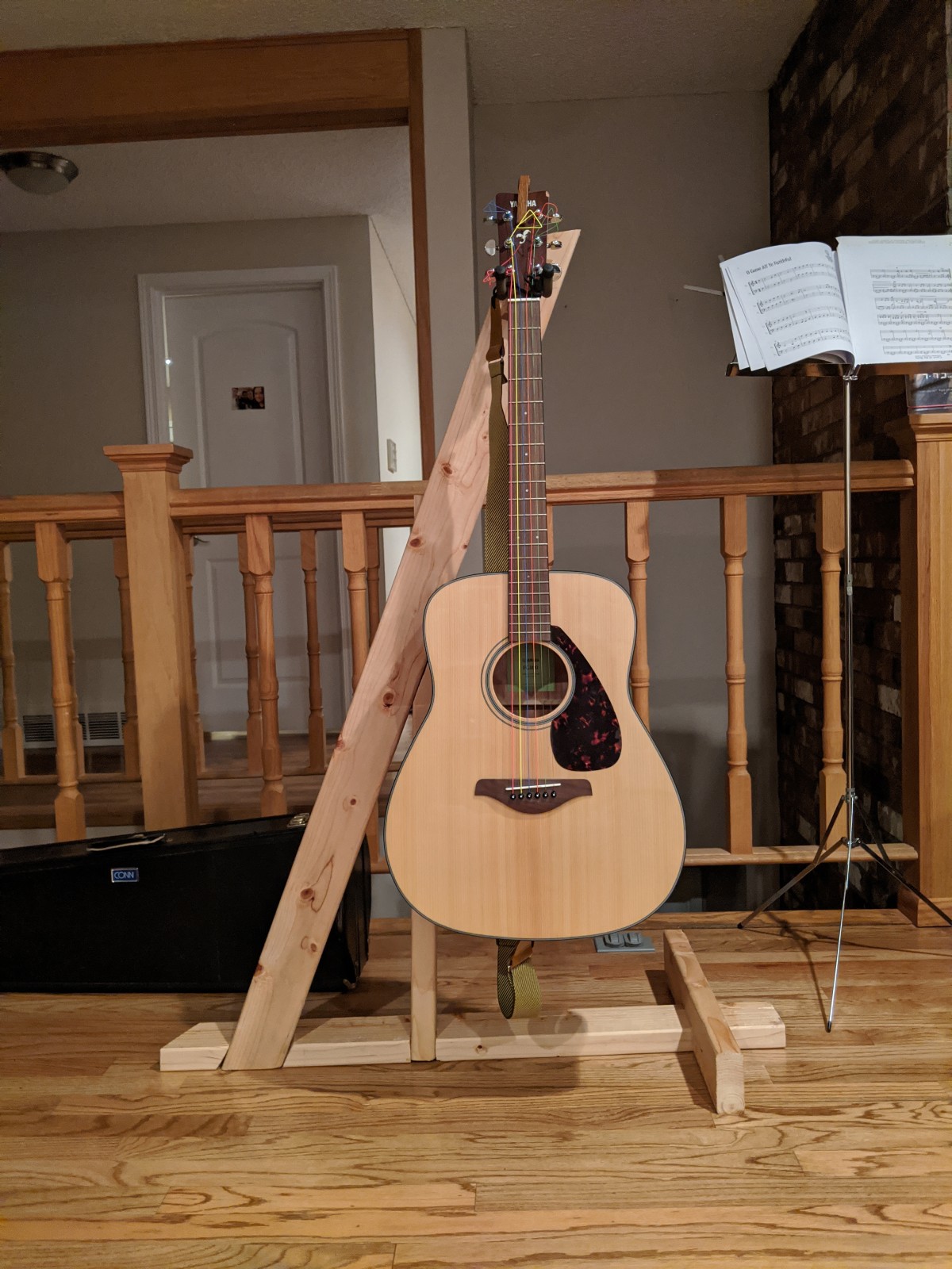 First guitar stand WITH!!! a guitar first guitar stand